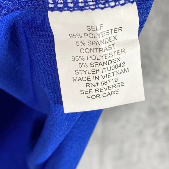 NY Collection Women's Surf The Web Mesh Studded Embellished Flutter-Sleeve Top - Picture 10 of 11